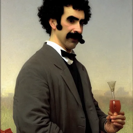 Prompt: William-Adolphe Bouguereau painting of Borat