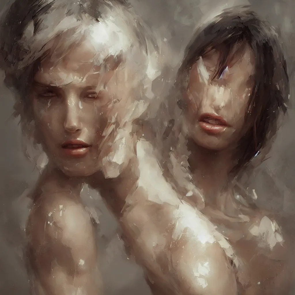 Image similar to skin care overdetailed art, by greg rutkowski, lake, art station