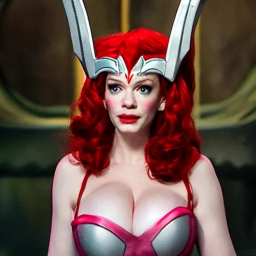 Image similar to Christina Hendricks as She-Ra