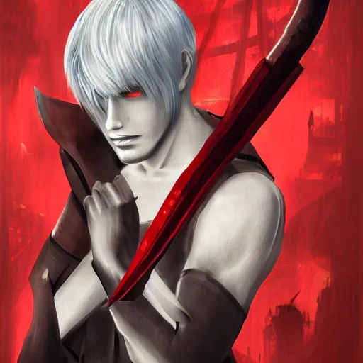 Prompt: devil never cry by yang qi