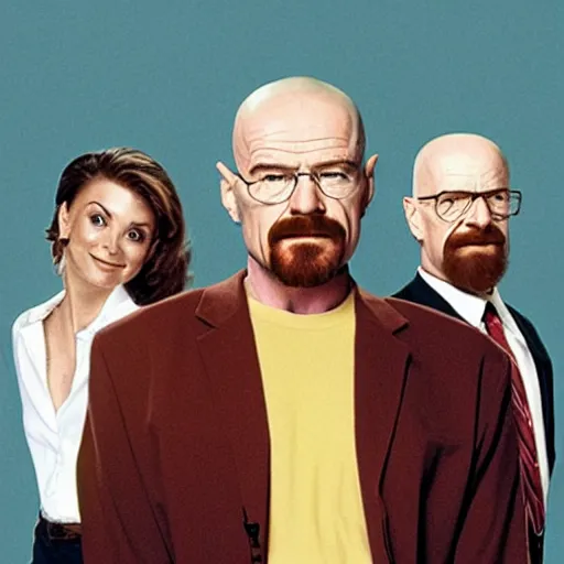 Prompt: walter white in a 9 0 s sitcom