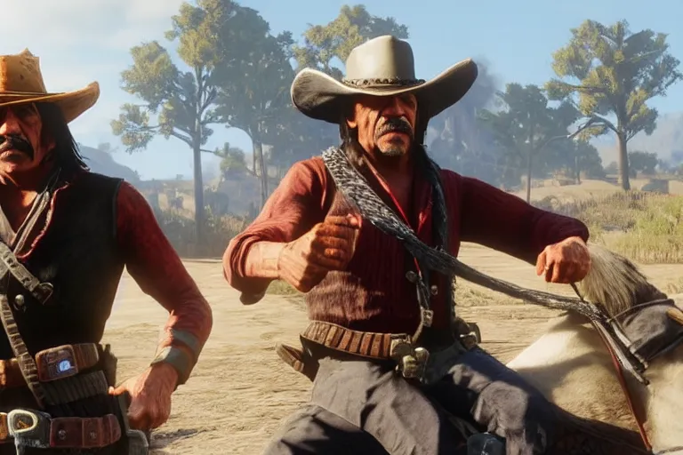 Prompt: danny trejo in red dead redemption 2