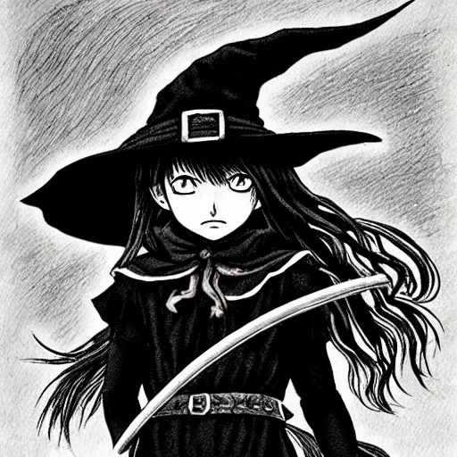 Image similar to young witch by kentaro miura