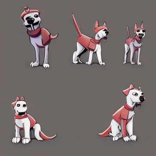 Prompt: dog, concept art, pixar style, by disney concept artist cory loftis