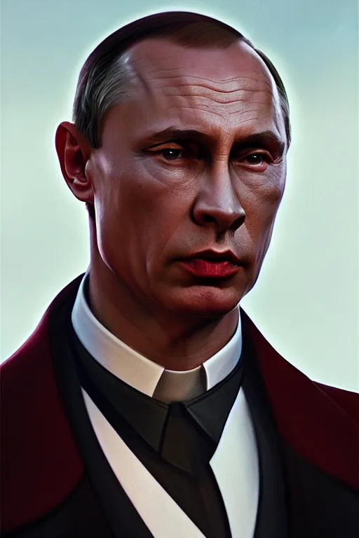 Prompt: vladimir putin as ja ja binks, realistic portrait, symmetrical, highly detailed, digital painting, artstation, concept art, smooth, sharp focus, illustration, cinematic lighting, art by artgerm and greg rutkowski and alphonse mucha