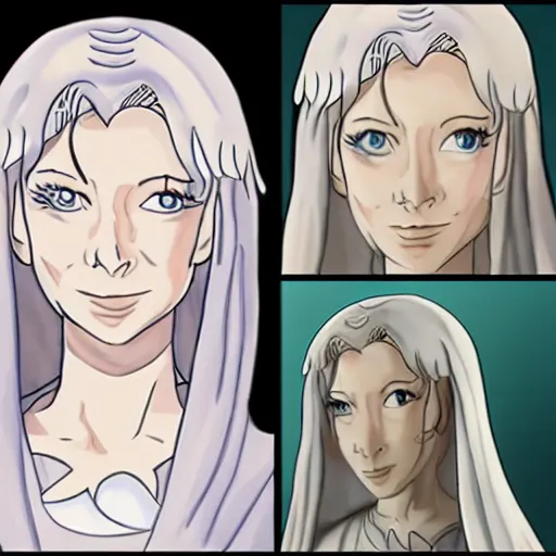 Image similar to cate blanchett as galadriel in anime style
