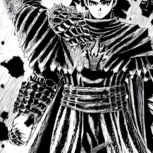 Image similar to Berserk :: Guts ,by Paru Itagaki :: Manga panel,