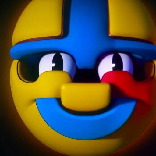 Prompt: Pac-Man from Super Smash Bros Ultimate wearing a suit, octane render, 3d render, 4k, hd, trending on artstation, artstation