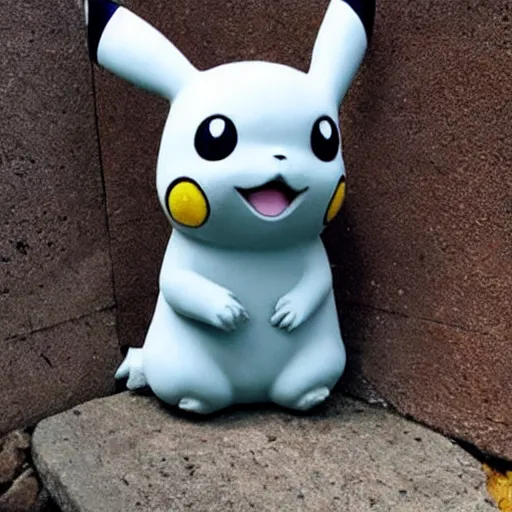 Image similar to Pikachu Sculpture made out of stone