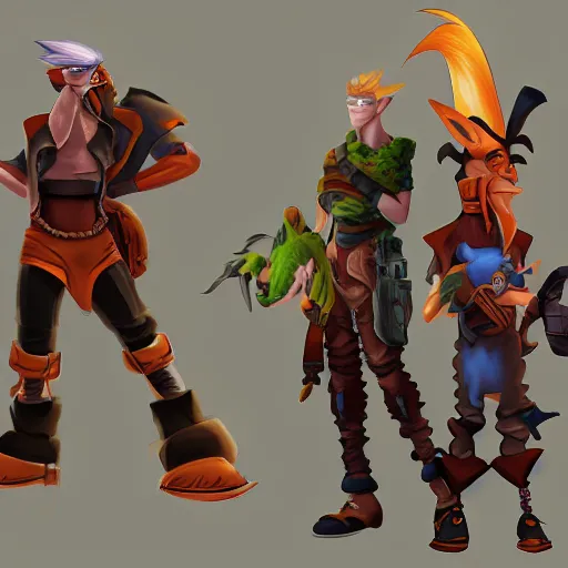 Image similar to jak 4 concept art by andrew kim, craig elliott, and james paick