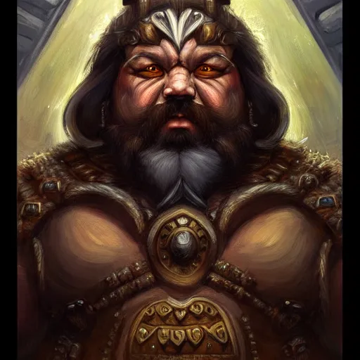 Prompt: portrait painting of a dwarven berserker, sharp focus, high symmetry, award - winning, trending on artstation, masterpiece, highly detailed, intricate. art by terese nielsen