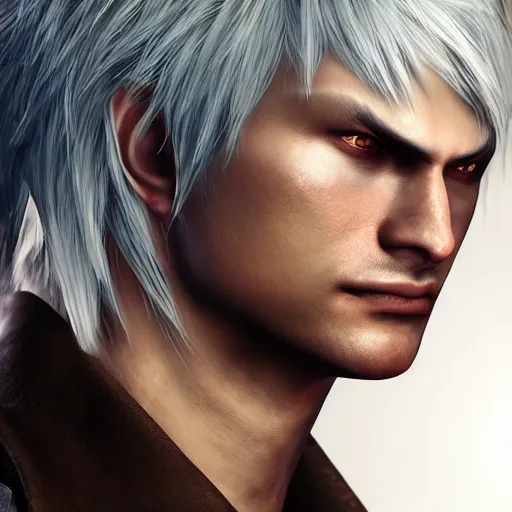 portrait of dante from devil may cry 4, medium length, Stable Diffusion