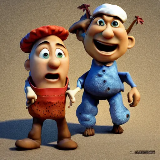 Image similar to cabbages character and king cooking pizza in a wood fired oven, highly detailed 3 d render, funny, pixar