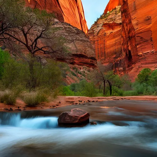 Prompt: Probably the easiest shot you can take in Zion and arguably the best spot! Zion National Park