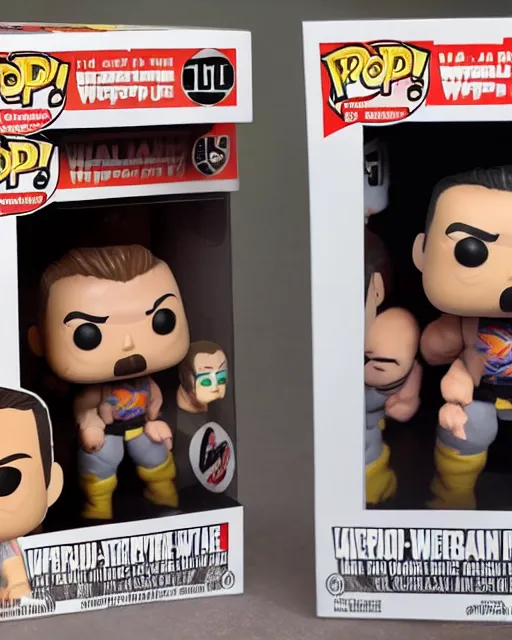 Image similar to A WWE wrestle Funko Pop. Photographic, photography