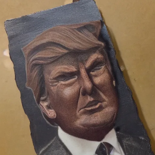 Prompt: dark chocolate trump relief