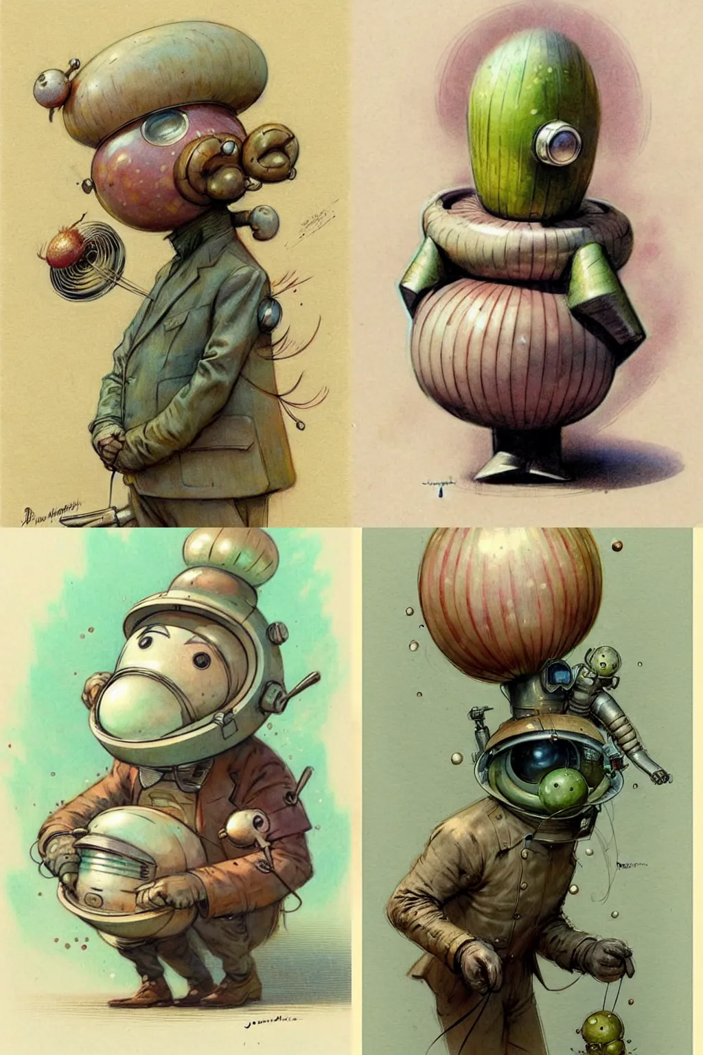 Prompt: ( ( ( ( ( 1 9 5 0 s retro future onion man. muted colors. ) ) ) ) ) by jean - baptiste monge!!!!!!!!!!!!!!!!!!!!!!!!!!!!!!