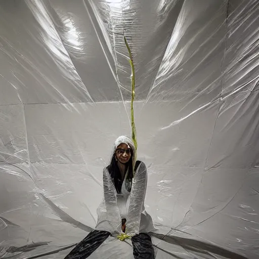 a person who is completely wrapped in saran - wrap, | Stable Diffusion ...