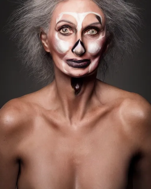 Prompt: Mauricio Macri Cat's movie, Makeup and prosthetics designed by Rick Baker, Hyperreal, Head Shots Photographed in the Style of Annie Leibovitz, Studio Lighting