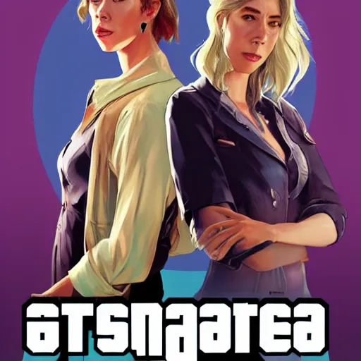 Image similar to vanessa kirby as hattie in gta v, cover art by stephen bliss, artstation, no text