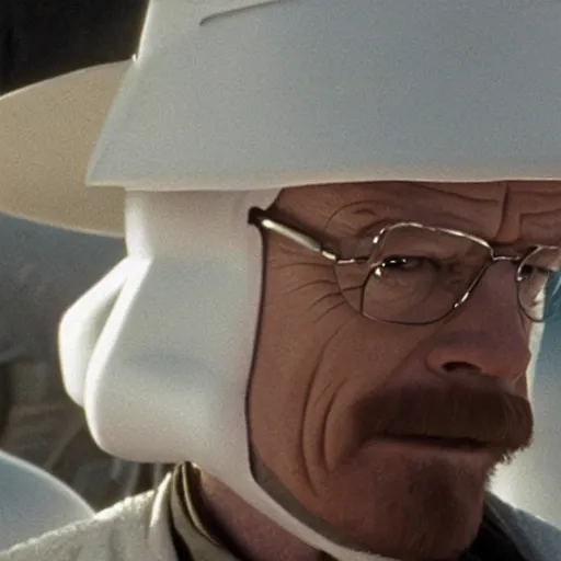 Image similar to A still of Walter White in Star Wars: A New Hope