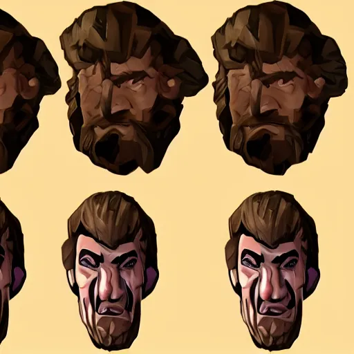 Prompt: game asset sheet, sketch greek face close up