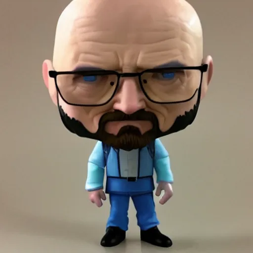 Image similar to walter white pop figure, photorealistic