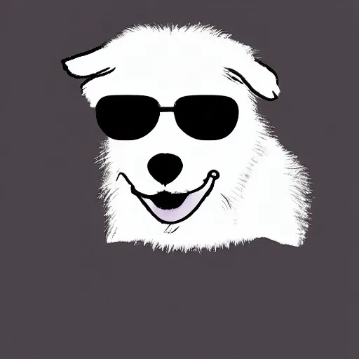 Image similar to a samoyed by andy warhol, digital art, trending on artstation