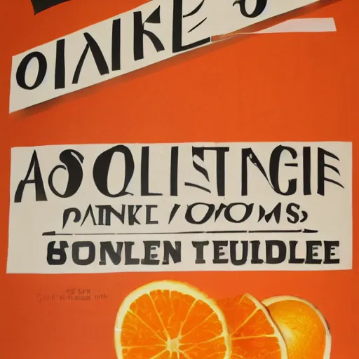 Prompt: a marketing poster of a single orange,