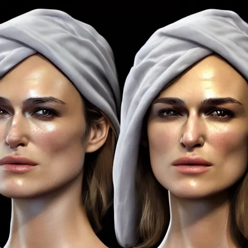 Prompt: highly detailed keira knightley 3 d render work in progress cgsociety zbrush mudbox