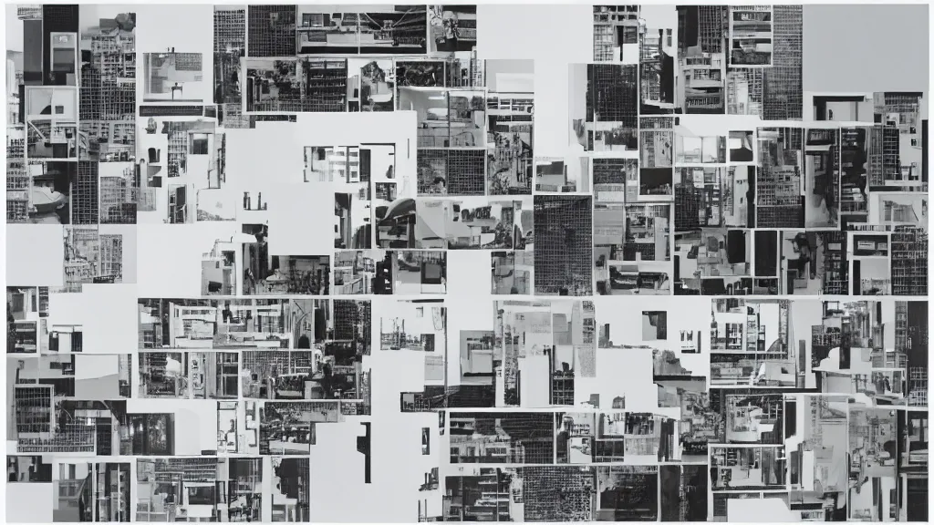 Prompt: “a collage made by Richard Meier, Annano Agent collage, design process, detailed scan”