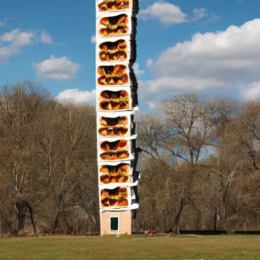 Image similar to a fallen leaning tower of piza