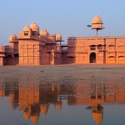 Prompt: photo of Rajasthan India Mysterious Morning Travel