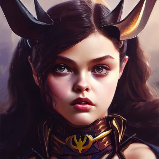 Prompt: beautiful Odeya Rush as Batgirl, western, closeup, D&D, fantasy, intricate, elegant, highly detailed, digital painting, artstation, concept art, matte, sharp focus, illustration, art by Artgerm and Greg Rutkowski and Alphonse Mucha