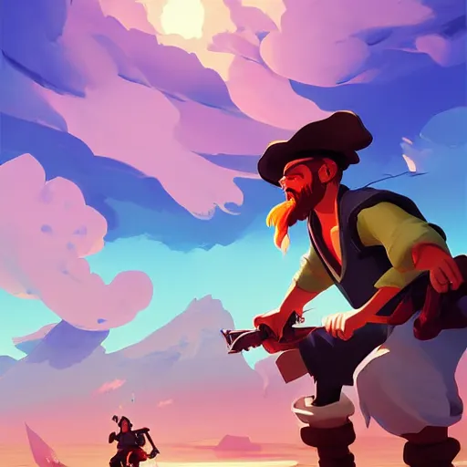 Image similar to painting treasure on sea of thieves game smooth median photoshop filter cutout vector, behance hd by jesper ejsing, by rhads, makoto shinkai and lois van baarle, ilya kuvshinov, rossdraws global illumination