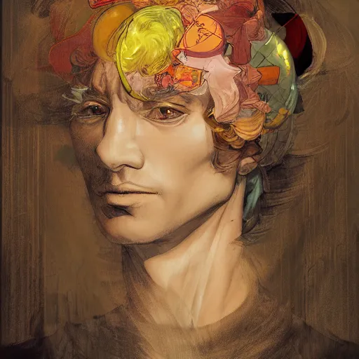 Image similar to prompt : renaissance portrait of mario soft light painted by james jean and katsuhiro otomo and erik jones, inspired by evangeleon anime, smooth face feature, intricate oil painting, high detail illustration, sharp high detail, manga and anime 1 9 9 0