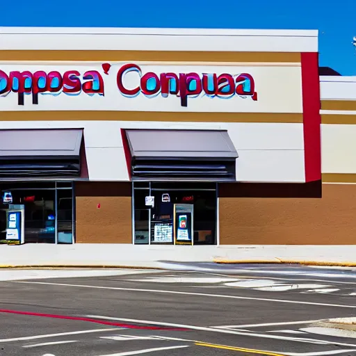 Image similar to photo of a CompUSA computer store taken in year 2022, photorealistic,8k, XF IQ4, 150MP, 50mm, F1.4, ISO 200, 1/160s, natural light