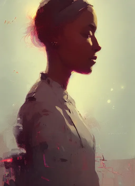 Prompt: portrait of a pretty young lady, forward facing by ismail inceoglu