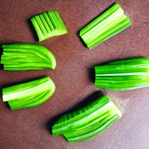 Image similar to celery in the shape of selena gomez