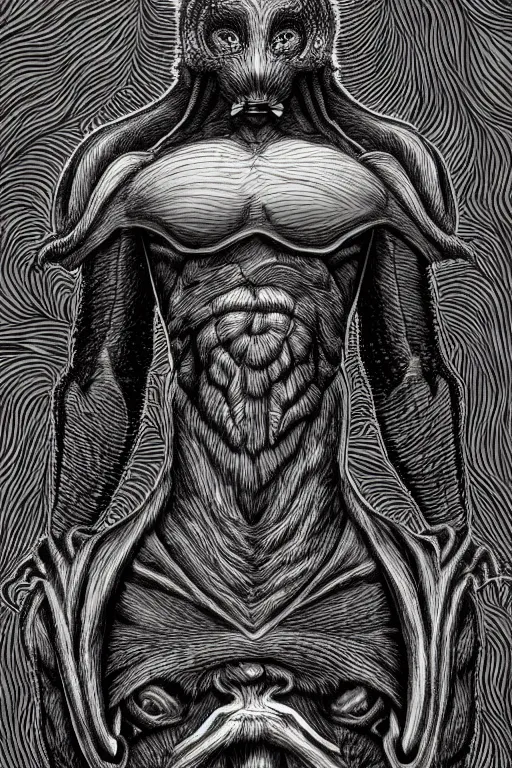 Image similar to mole human figure monster, symmetrical, highly detailed, digital art, sharp focus, trending on art station, kentaro miura manga art style