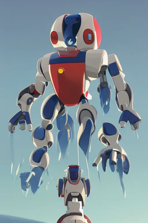 Image similar to metabots medabots medarotto medarot robot minimalist comics, behance hd by jesper ejsing, by rhads, makoto shinkai and lois van baarle, ilya kuvshinov, rossdraws global illumination ray tracing hdr radiating a glowing aura