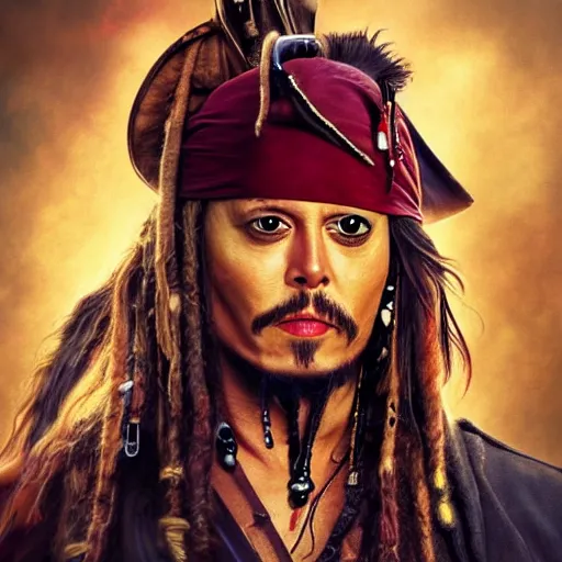 Prompt: Elon Musk as a Jack Sparrow from Pirates of the Caribbean, artstation, digital art, hyperrealistic, high quality, high detalied, 8K,