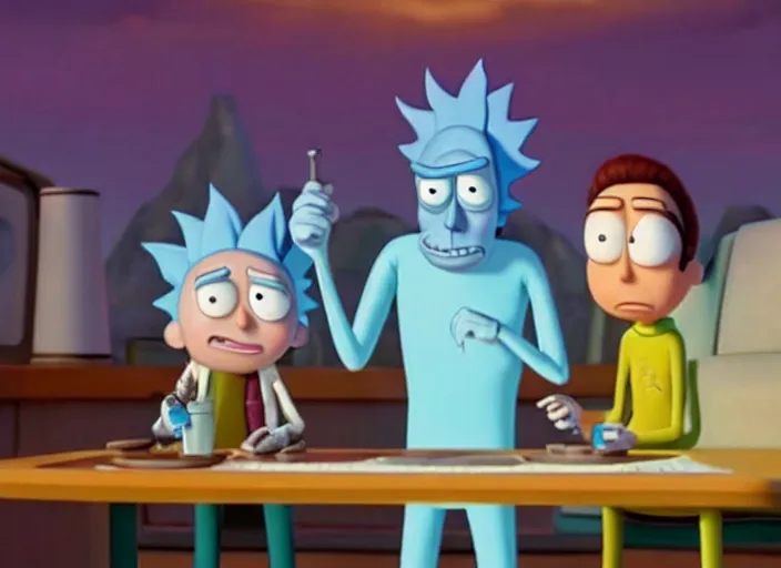 Image similar to film still of rick sanchez in the new pixar scifi movie 4 k,,,,,,,,,,,,,,,,,,,,,,,,,, rick and morty