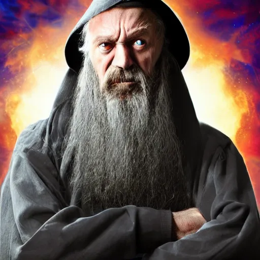 Prompt: angry wizard, stock photo, high detail