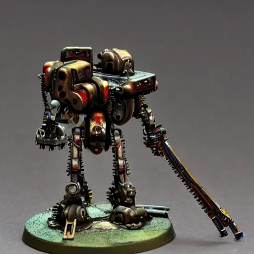 Prompt: adeptus mechanicus cyborg gf