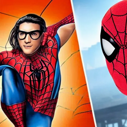 Image similar to spiderman and betty la fea tv show cross over