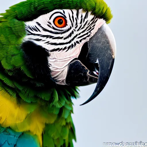 Prompt: close up of a beautiful macaw pheasant-n 5