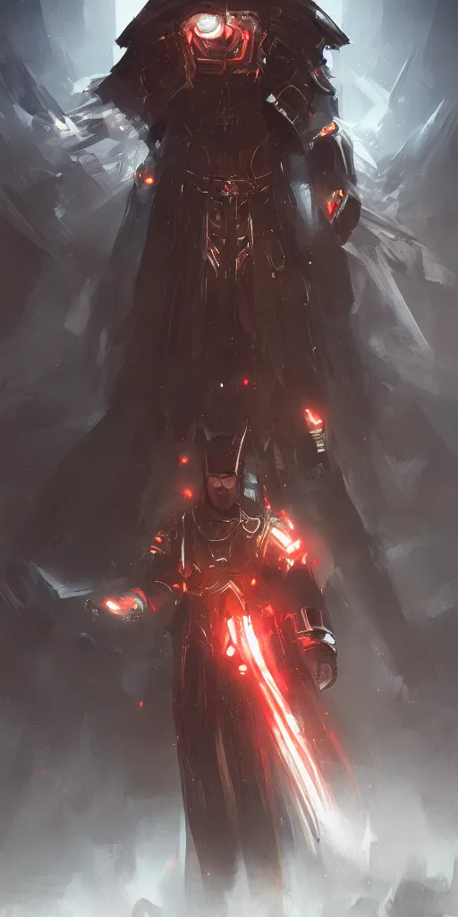 Image similar to concept art by jama jurabaev, futuristic emperor holy inquisition, cinematic shot, trending on artstation, high quality, brush stroke, full body, one character, character design