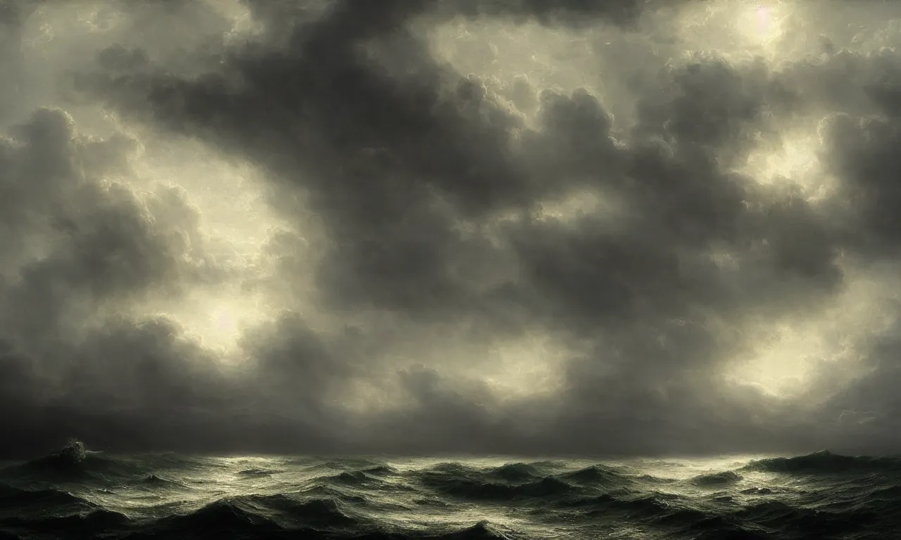 Image similar to the wretched sea gale. andreas achenbach, artgerm, mikko lagerstedt, wlop, zack snyder, tokujin yoshioka