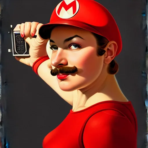 Prompt: portrait of the real life Super Mario, expressive pose, futuristic, highly detailed, digital painting, artstation, concept art, smooth, sharp focus, by gil elvgren